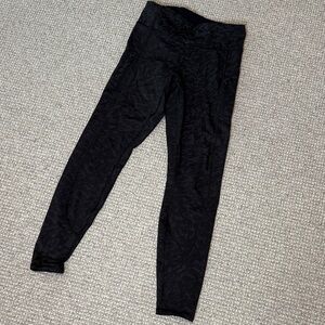 Athleta Rainier Black Patterned Leggings